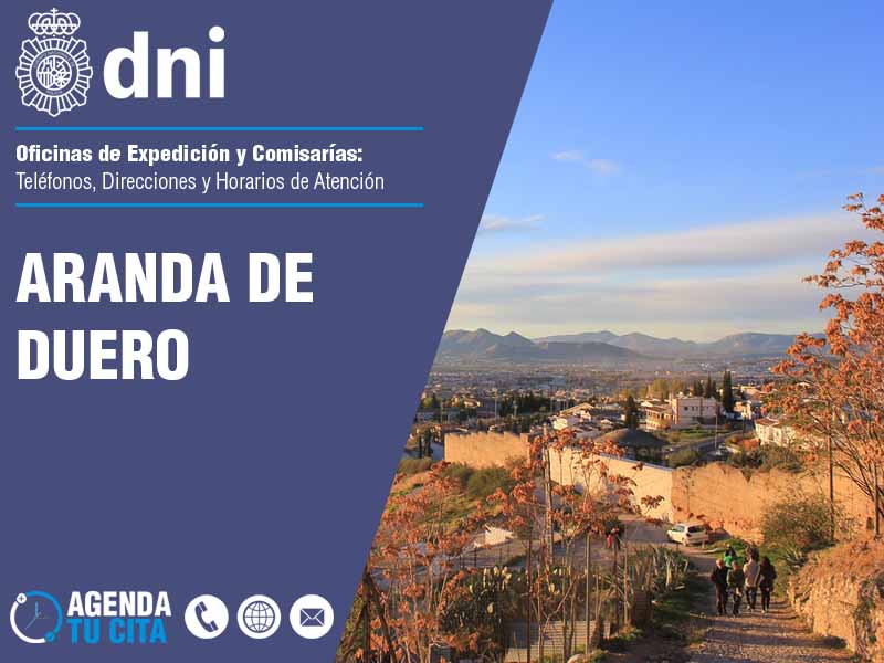 Oficinas del DNI en Aranda de Duero - Telfonos, Direcciones y Horarios