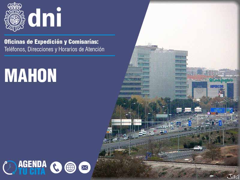 Oficinas del DNI en Mahon - Telfonos, Direcciones y Horarios